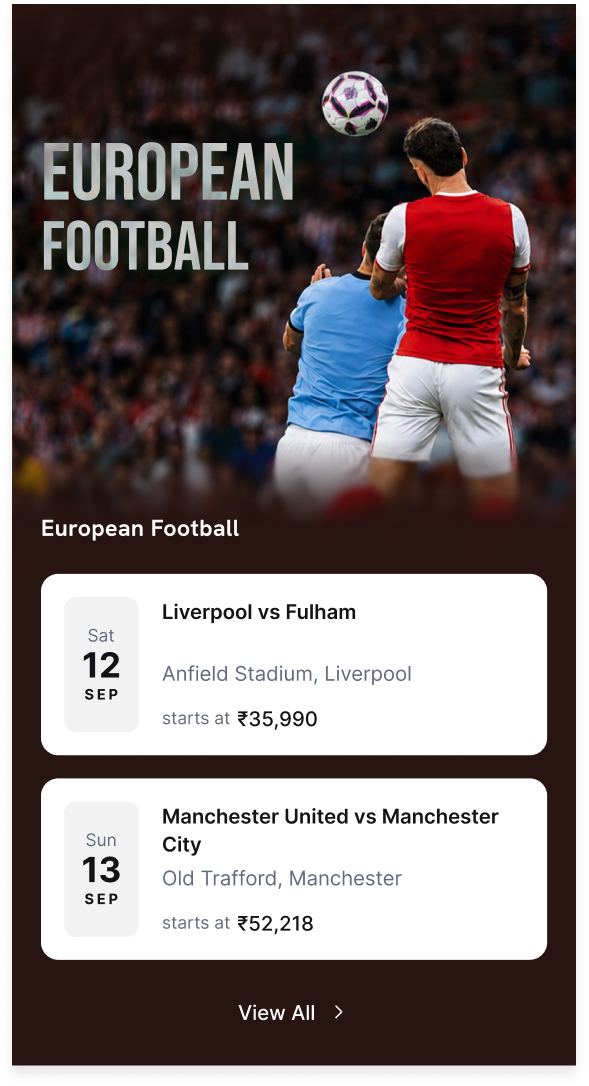 A trending tournament widget