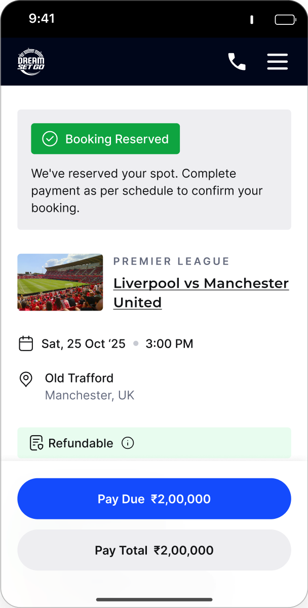 Booking reserved, post booking confirmation