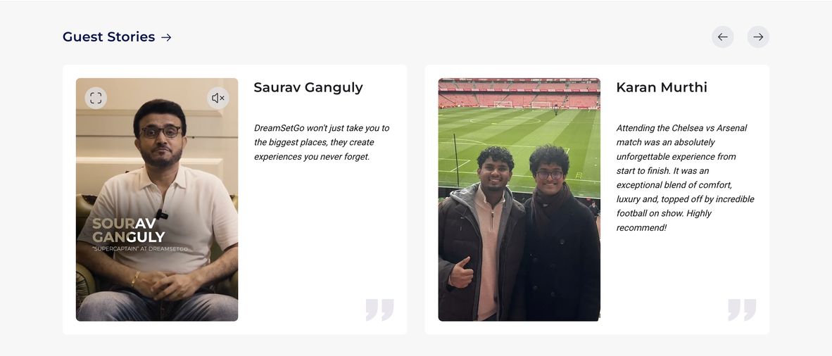 Guest stories on the web home page